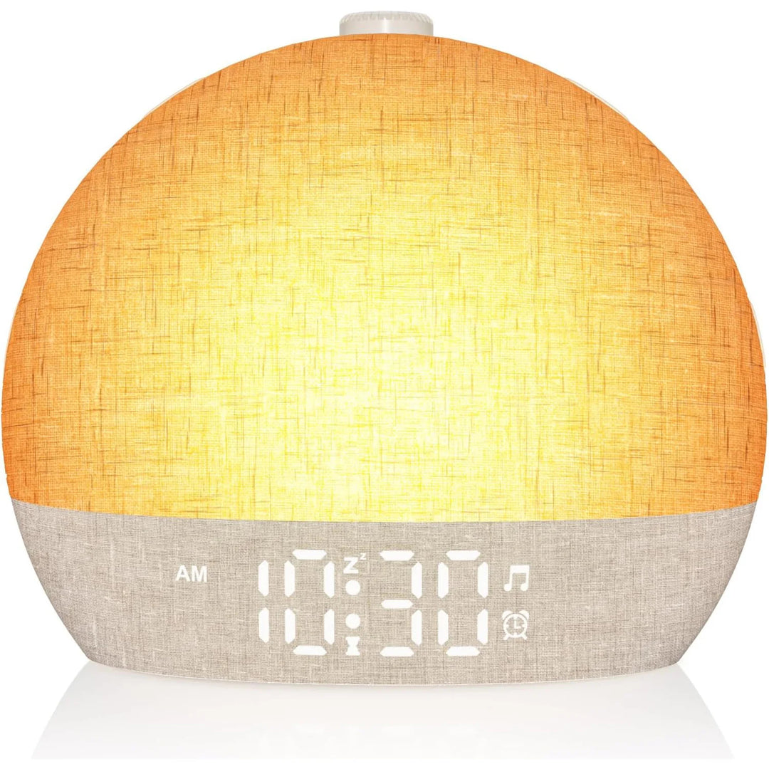 Sunrise Alarm Clock, Wake Up Light with White Noise Machine &amp; Dimmable RGB Night Light