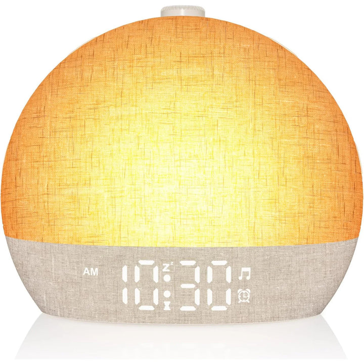 Sunrise Alarm Clock, Wake Up Light with White Noise Machine &amp; Dimmable RGB Night Light