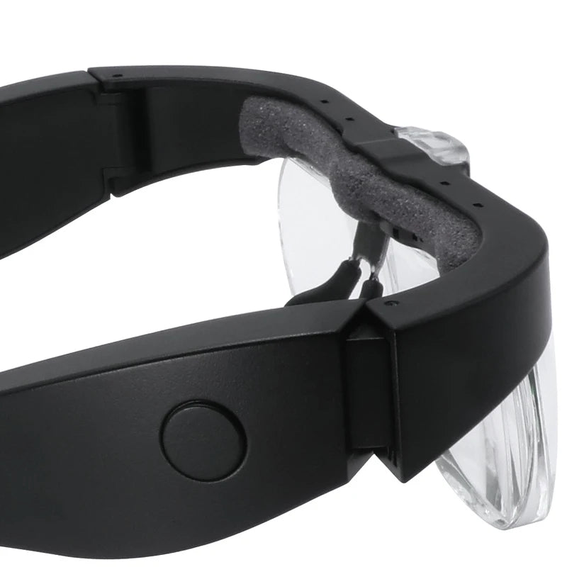 LumiView™ USB Rechargeable LED Magnifier Glasses – Hands-Free