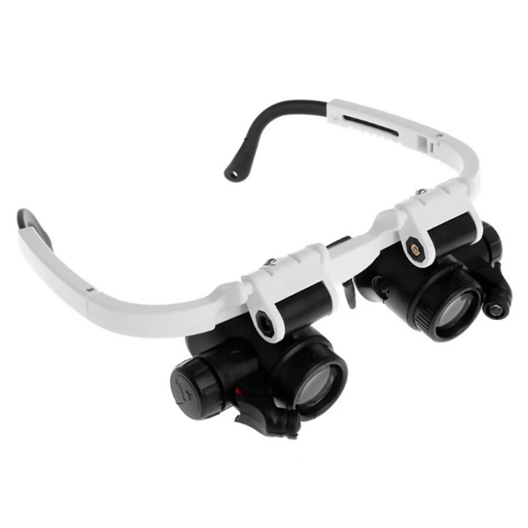 OptiScope™ Head-Mounted LED Magnifier Glasses – Precision Jeweler &amp; Watchmaker Loupe