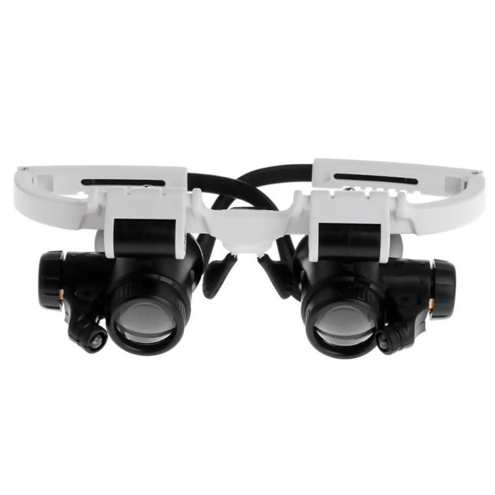 OptiScope™ Head-Mounted LED Magnifier Glasses – Precision Jeweler &amp; Watchmaker Loupe