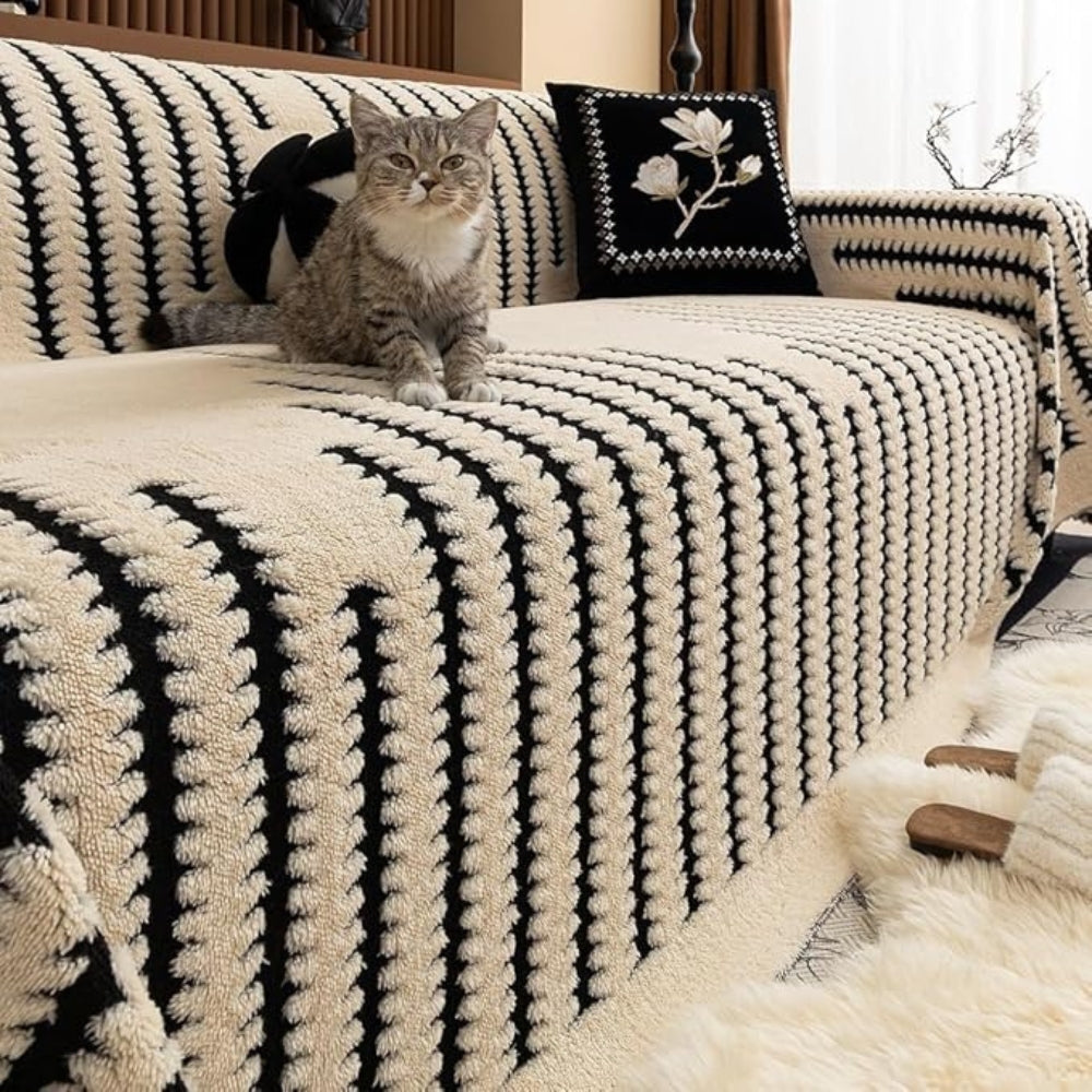 Tufted Plush Couch Cover