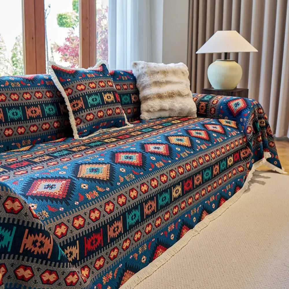 Boho Chenille Couch Cover