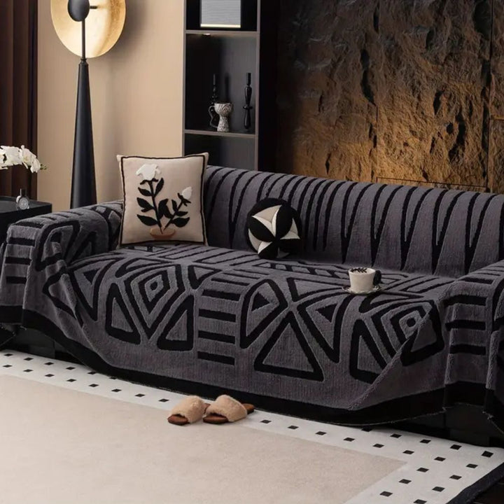 Jacquard Velveteen Couch Cover