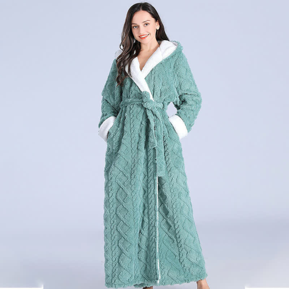 Plush Hooded Bathrobe