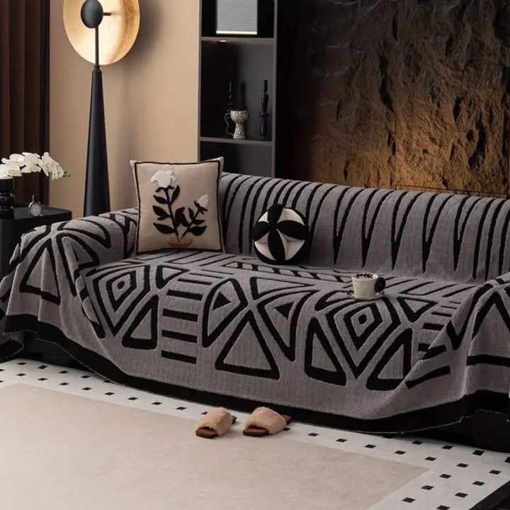 Jacquard Velveteen Couch Cover