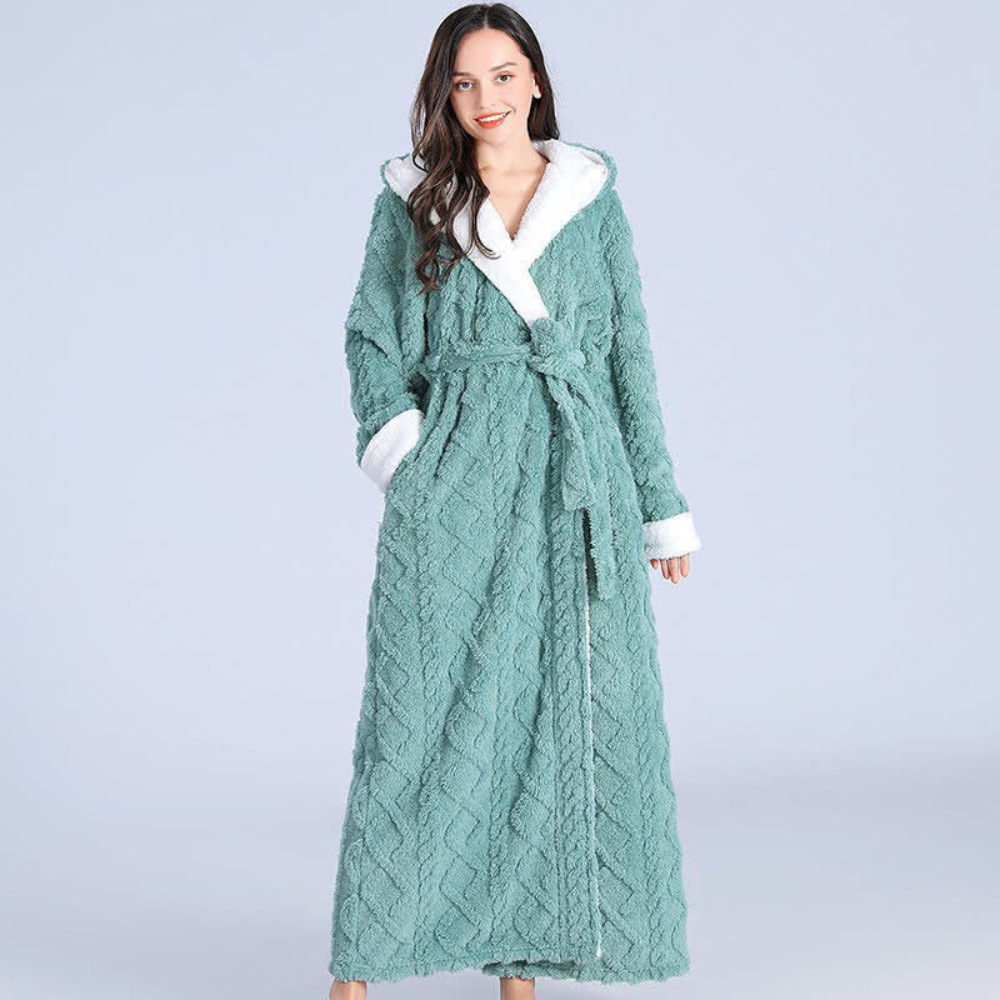 Plush Hooded Bathrobe