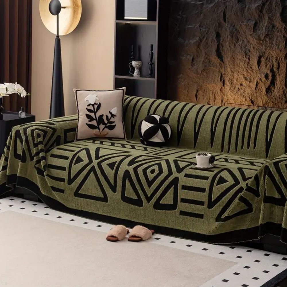 Jacquard Velveteen Couch Cover