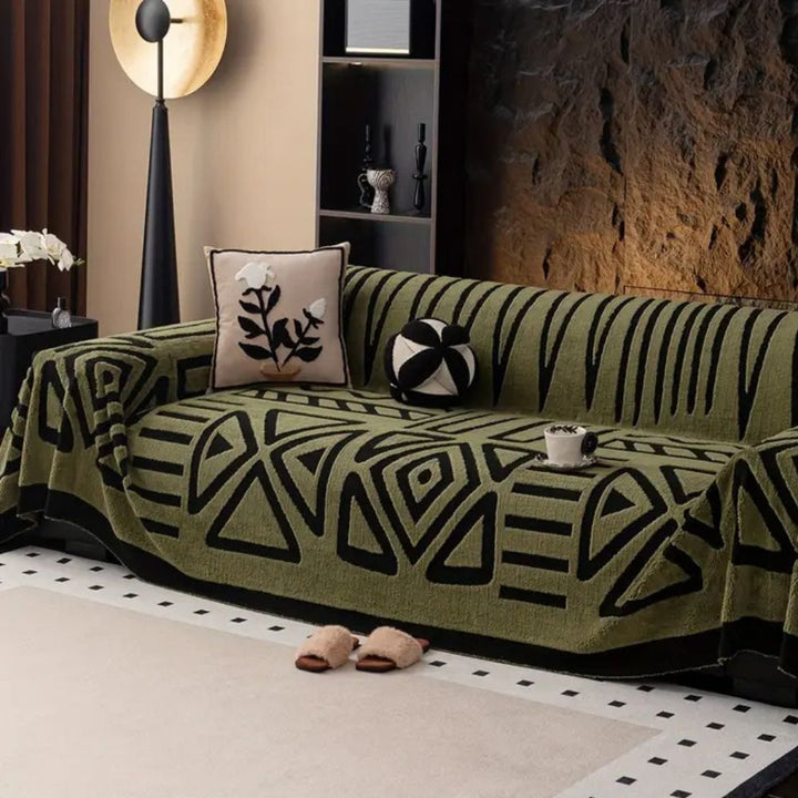 Jacquard Velveteen Couch Cover