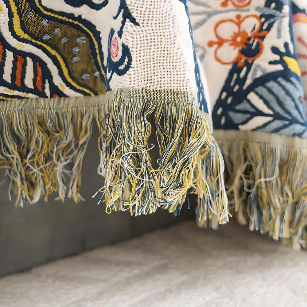 FloraLoom – Luxury Cotton Jacquard Throw Blanket