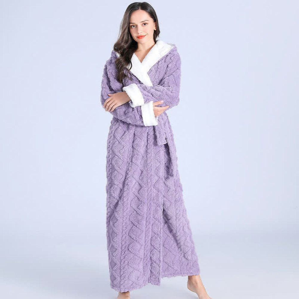 Plush Hooded Bathrobe