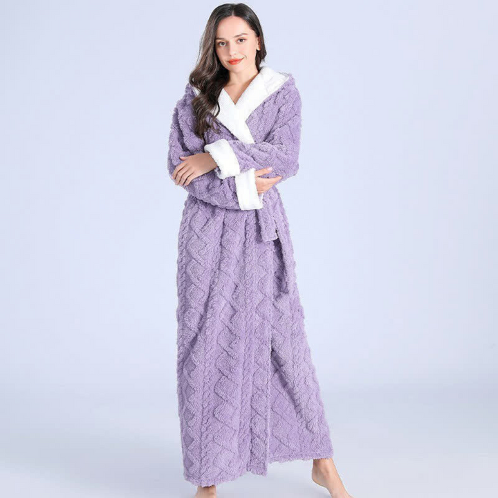 Plush Hooded Bathrobe