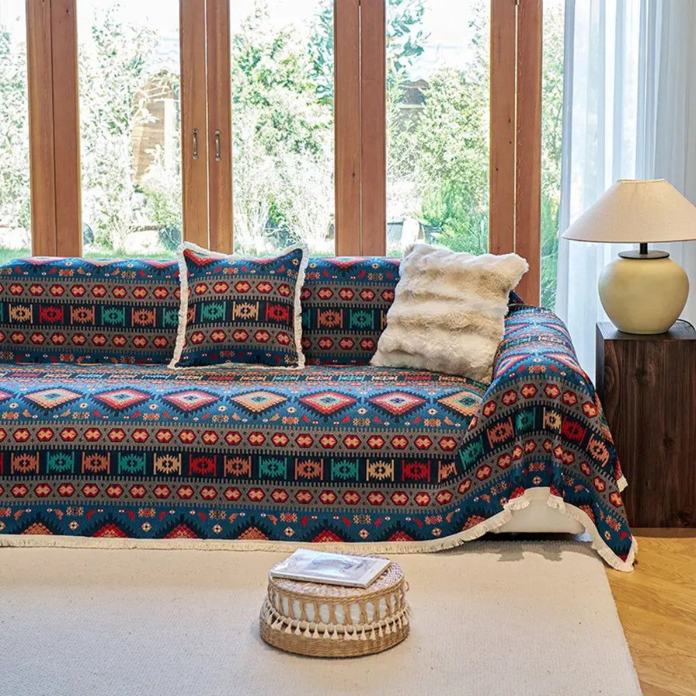 Boho Chenille Couch Cover