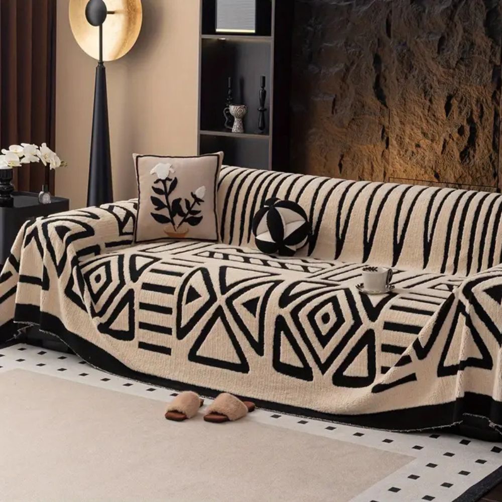 Jacquard Velveteen Couch Cover