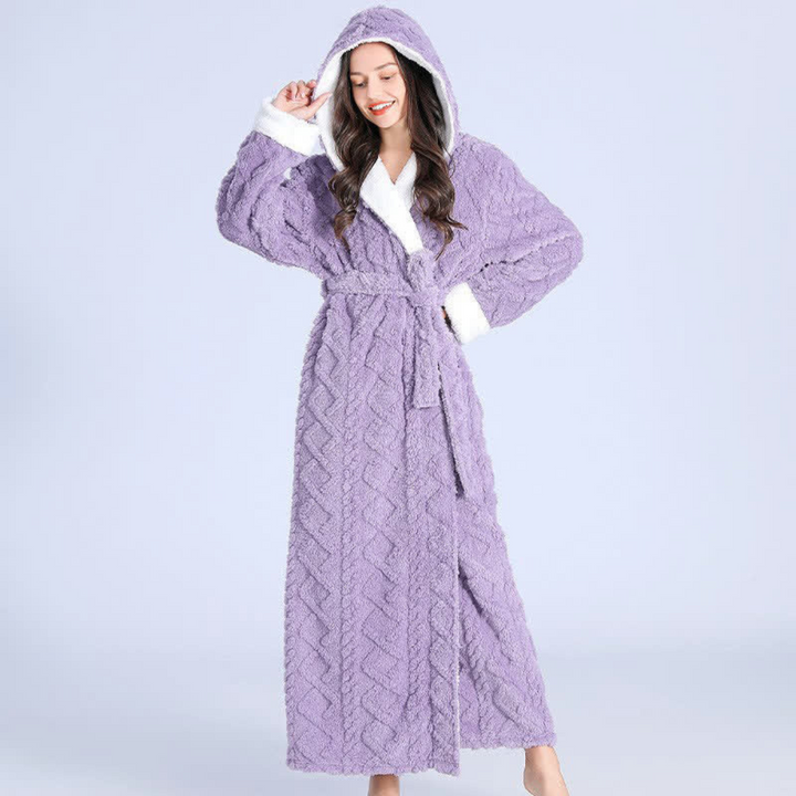 Plush Hooded Bathrobe