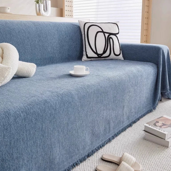 Chenille Tassel Couch Cover