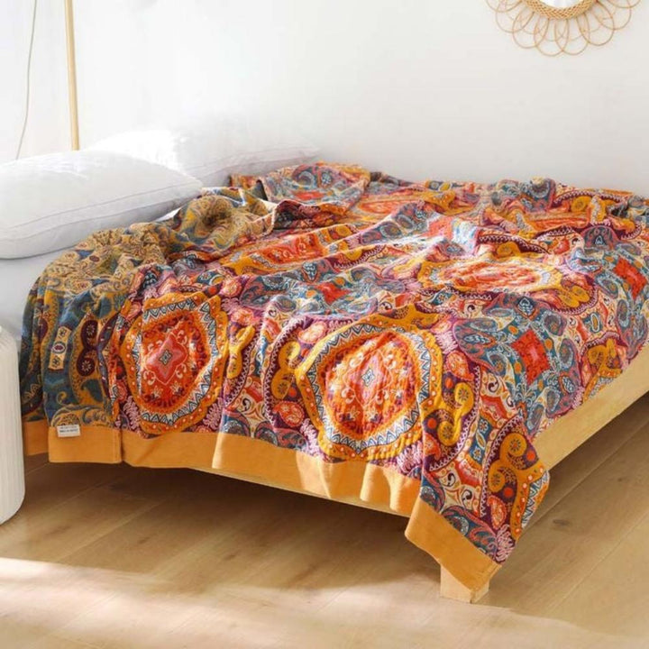 Sunrise Boho Reversible Blanket | 100% Cotton Blanket