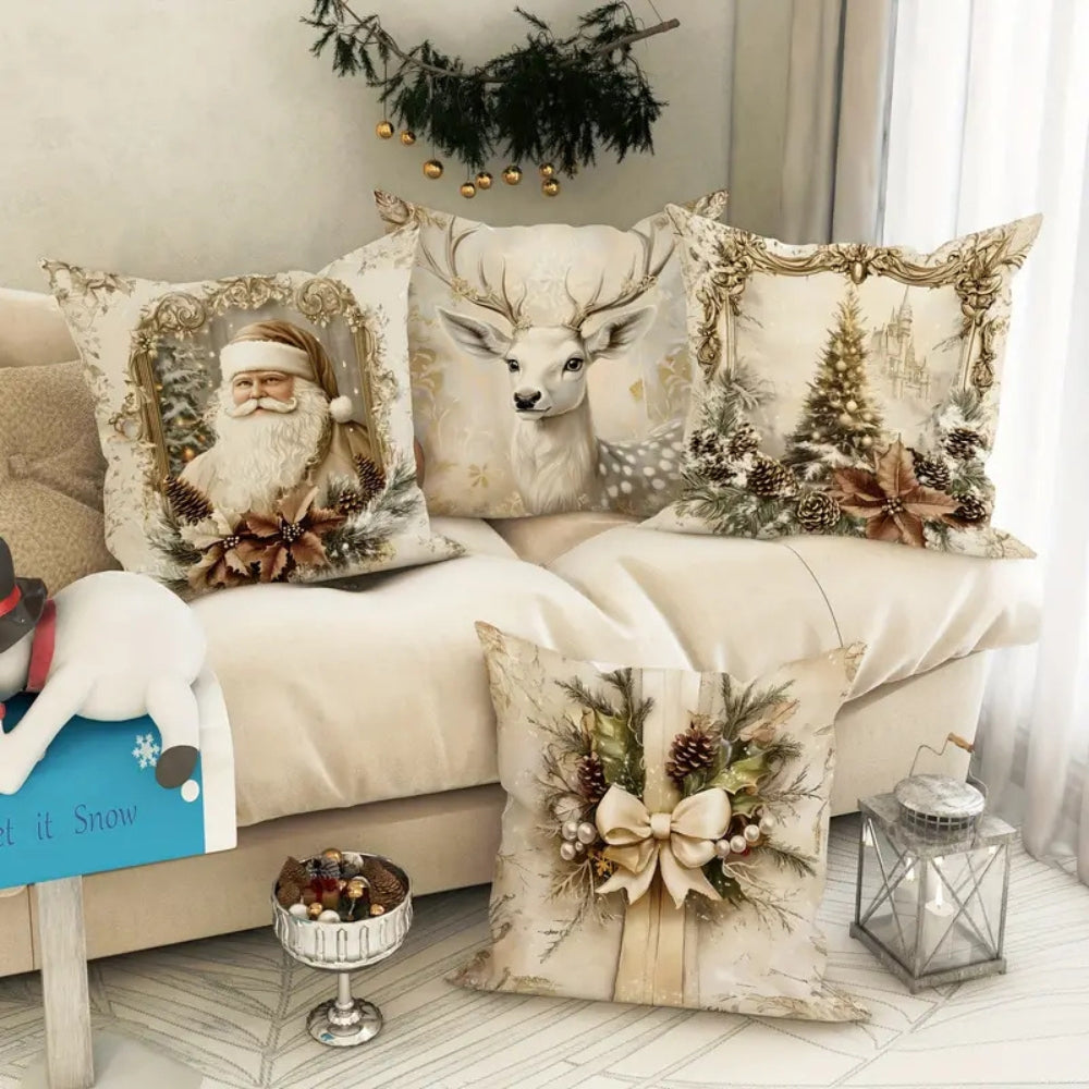 Christmas Velvet Cushion Cover