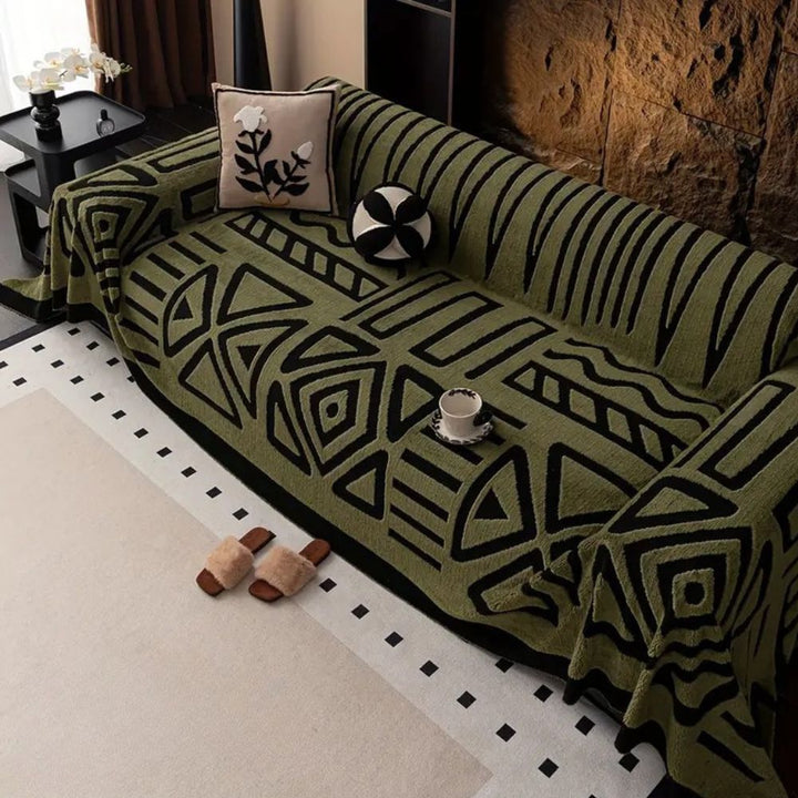 Jacquard Velveteen Couch Cover