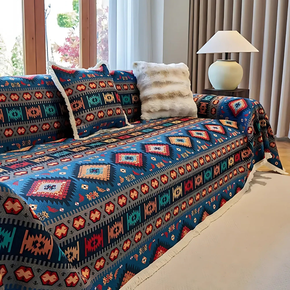 Boho Chenille Couch Cover