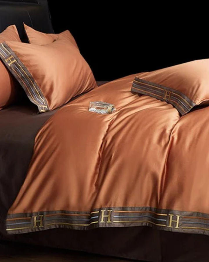 Sérénité – Luxury 4-Piece Cotton Satin Bedding Set