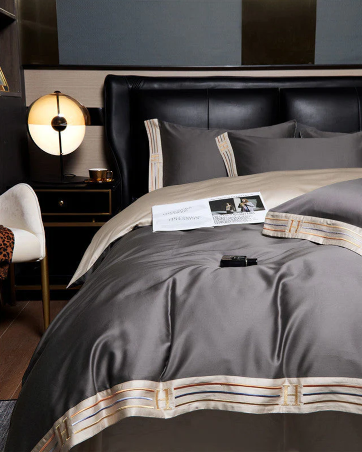 Sérénité – Luxury 4-Piece Cotton Satin Bedding Set