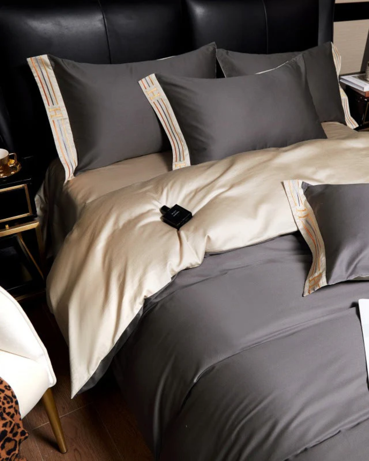 Sérénité – Luxury 4-Piece Cotton Satin Bedding Set