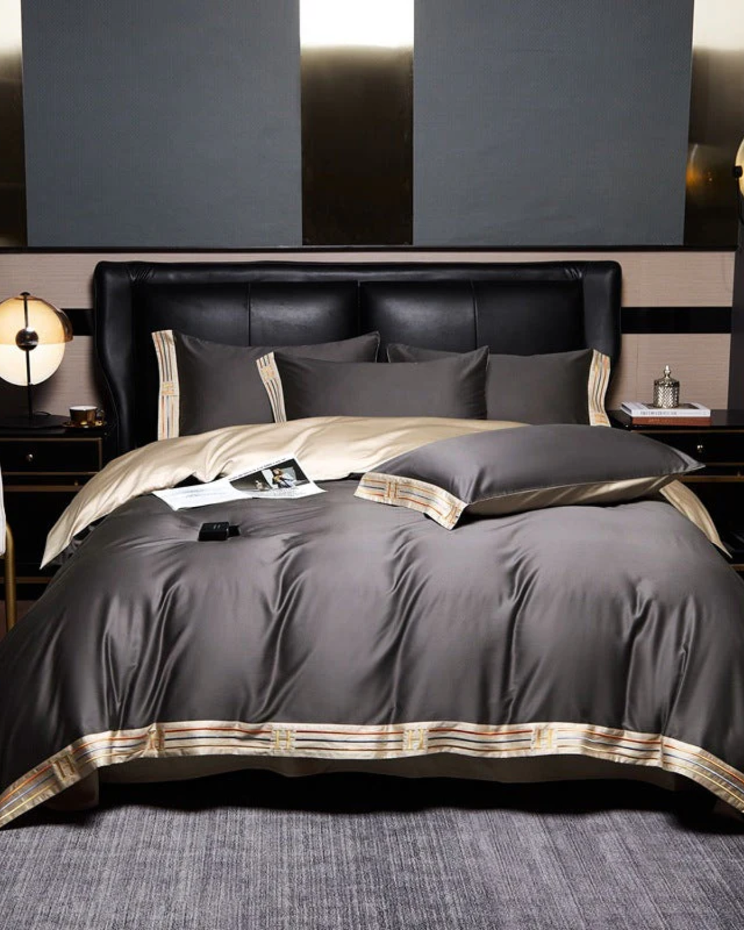 Sérénité – Luxury 4-Piece Cotton Satin Bedding Set
