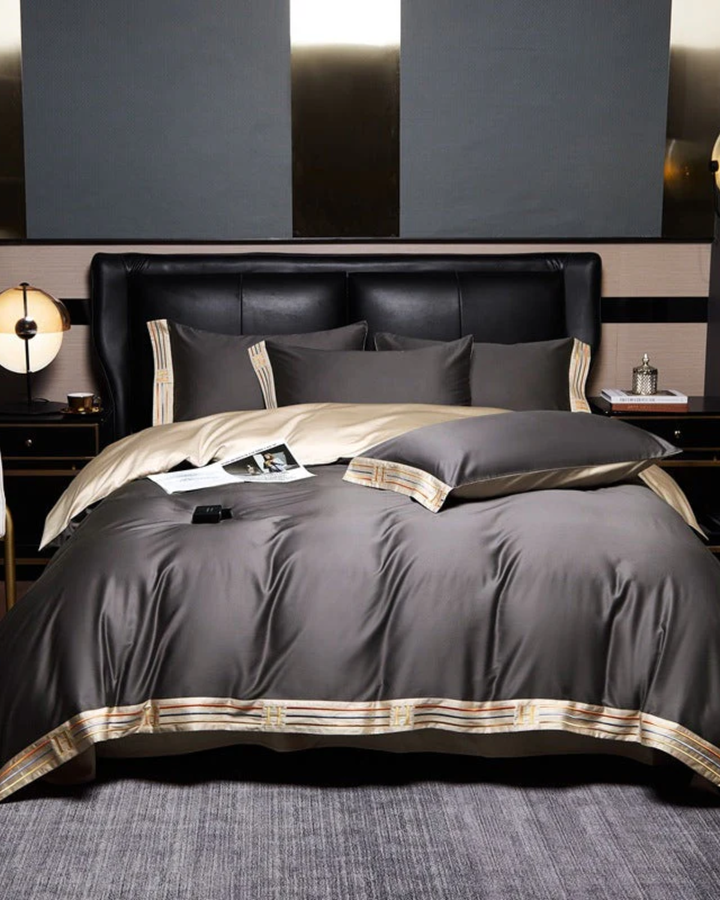 Sérénité – Luxury 4-Piece Cotton Satin Bedding Set