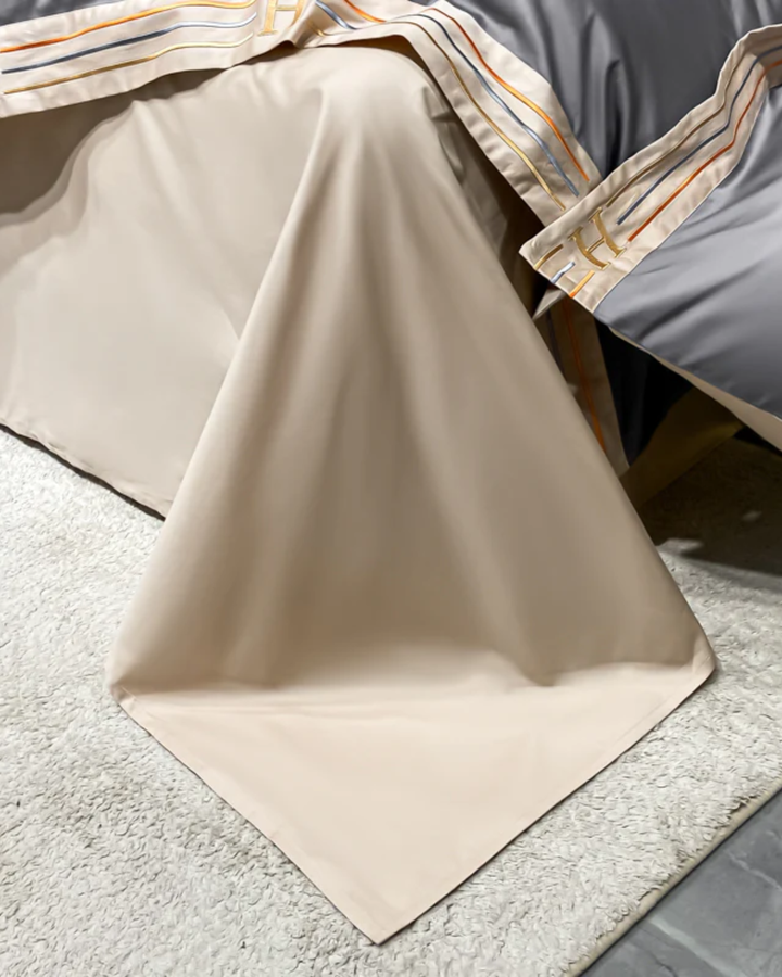Sérénité – Luxury 4-Piece Cotton Satin Bedding Set