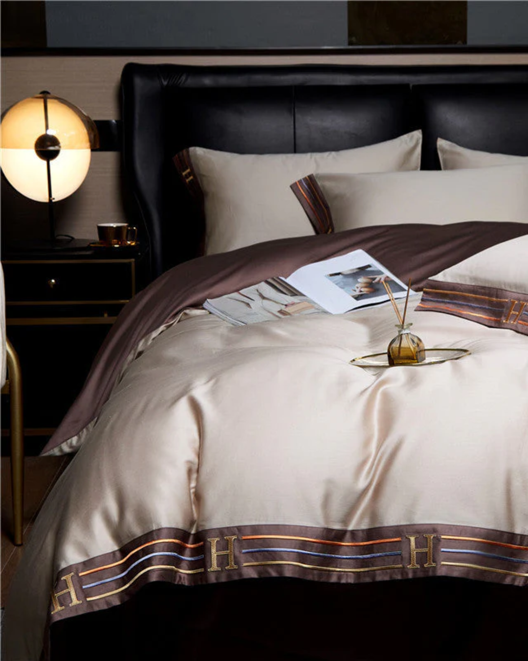 Sérénité – Luxury 4-Piece Cotton Satin Bedding Set
