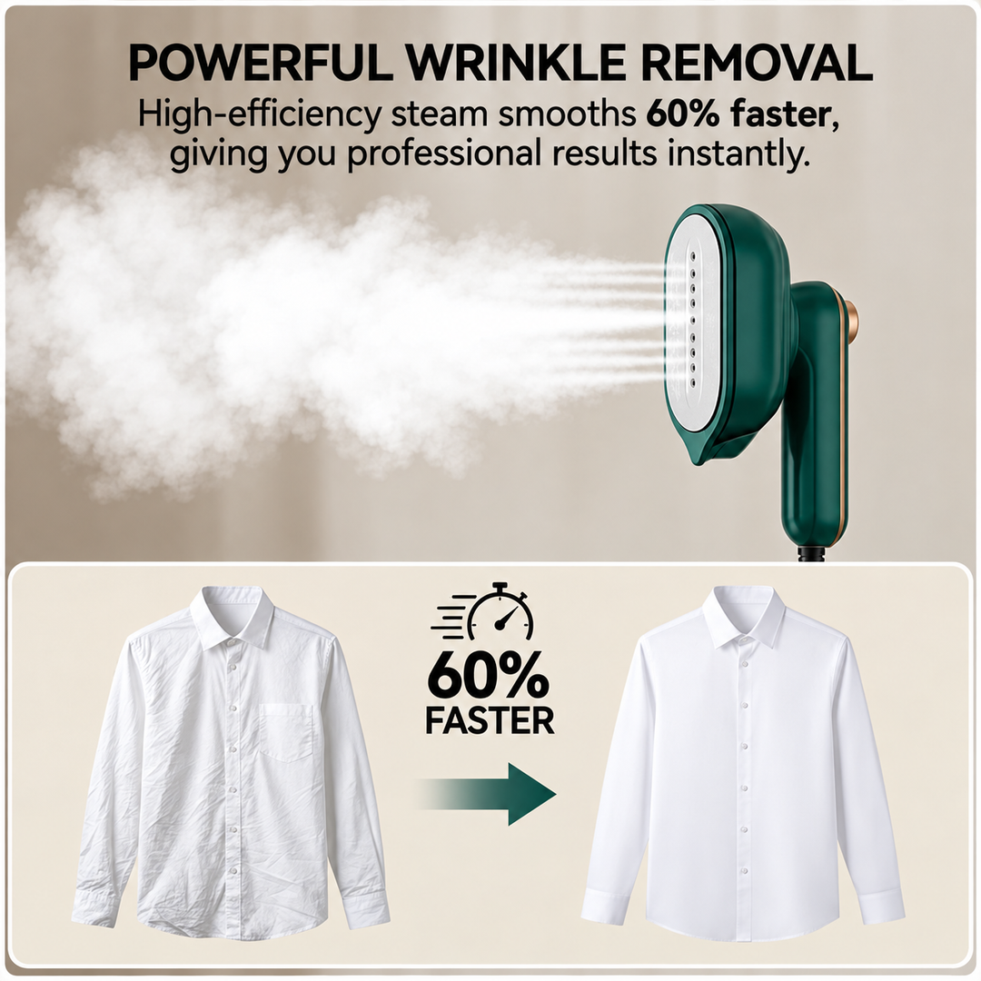 AuraSteam™ Portable Garment Steamer &amp; Mini Handheld Dry Iron