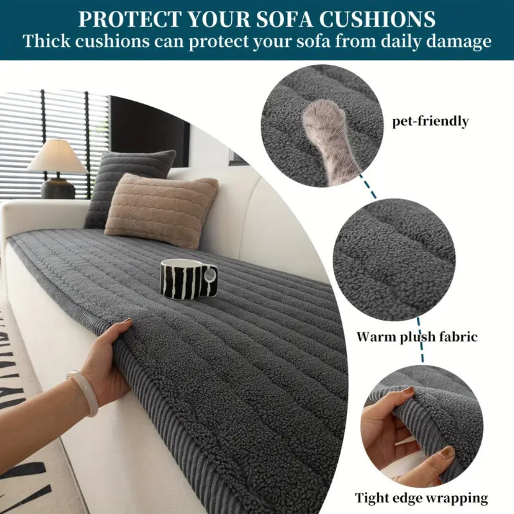 Thick Plush Couch Cover