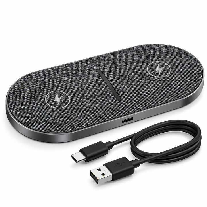 2-in-1 Wireless Charging Station for iPhone &amp; AirPods