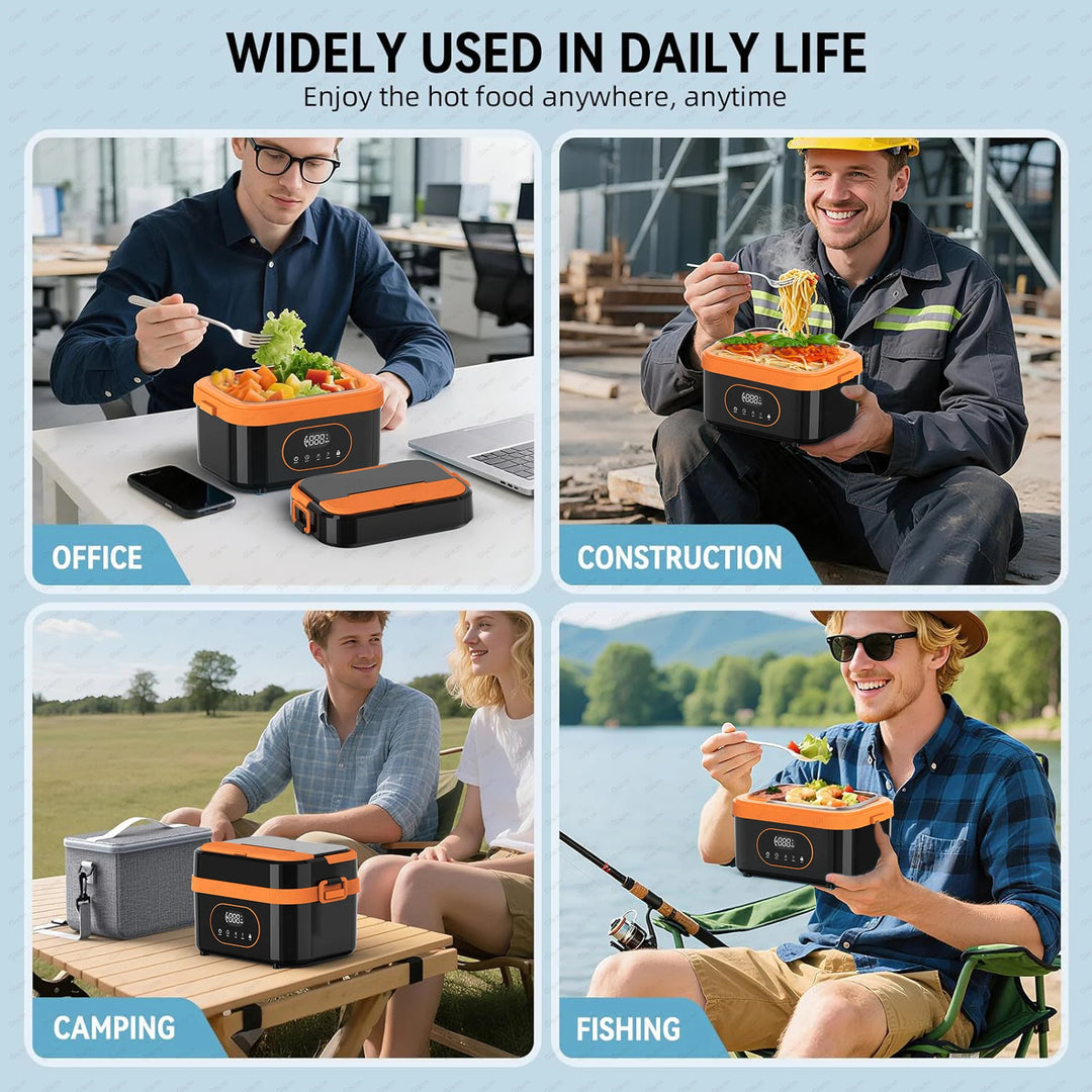 Electric Insulated Lunch Box – Portable Heated Lunch Box &amp; Food Warmer