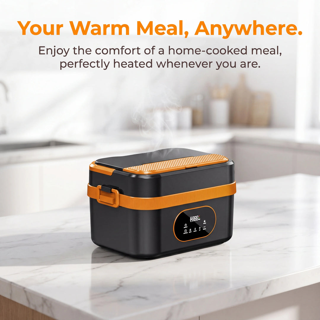 Electric Insulated Lunch Box – Portable Heated Lunch Box &amp; Food Warmer