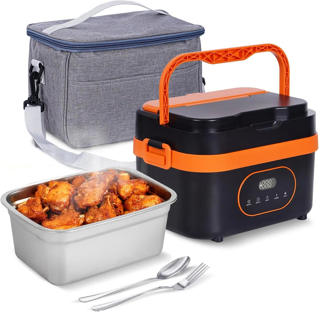 Electric Insulated Lunch Box – Portable Heated Lunch Box &amp; Food Warmer
