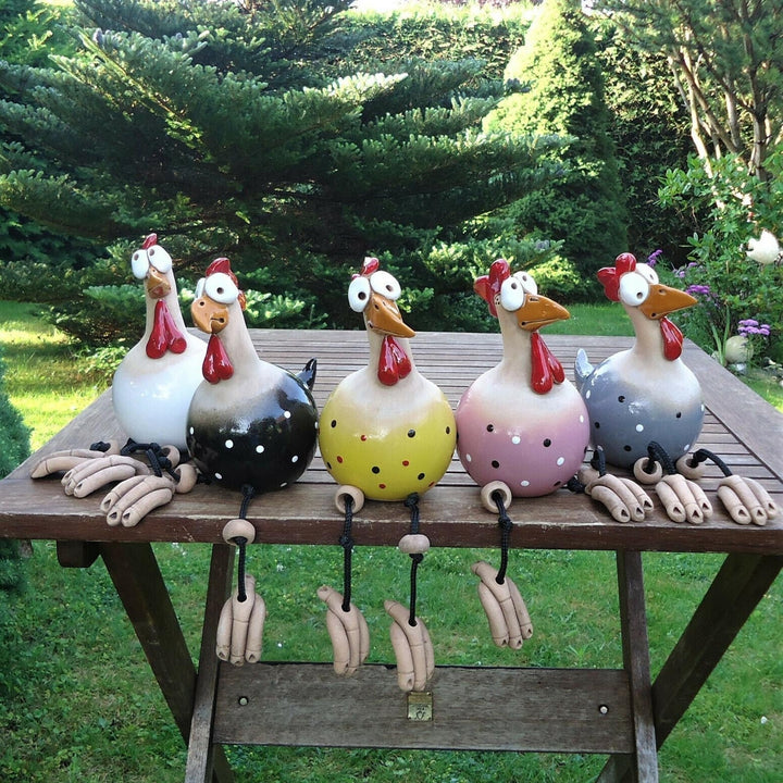 Garten Dekoration | Zaunfigur Huhn | Wetterfestes Humor Design | FenceFunky