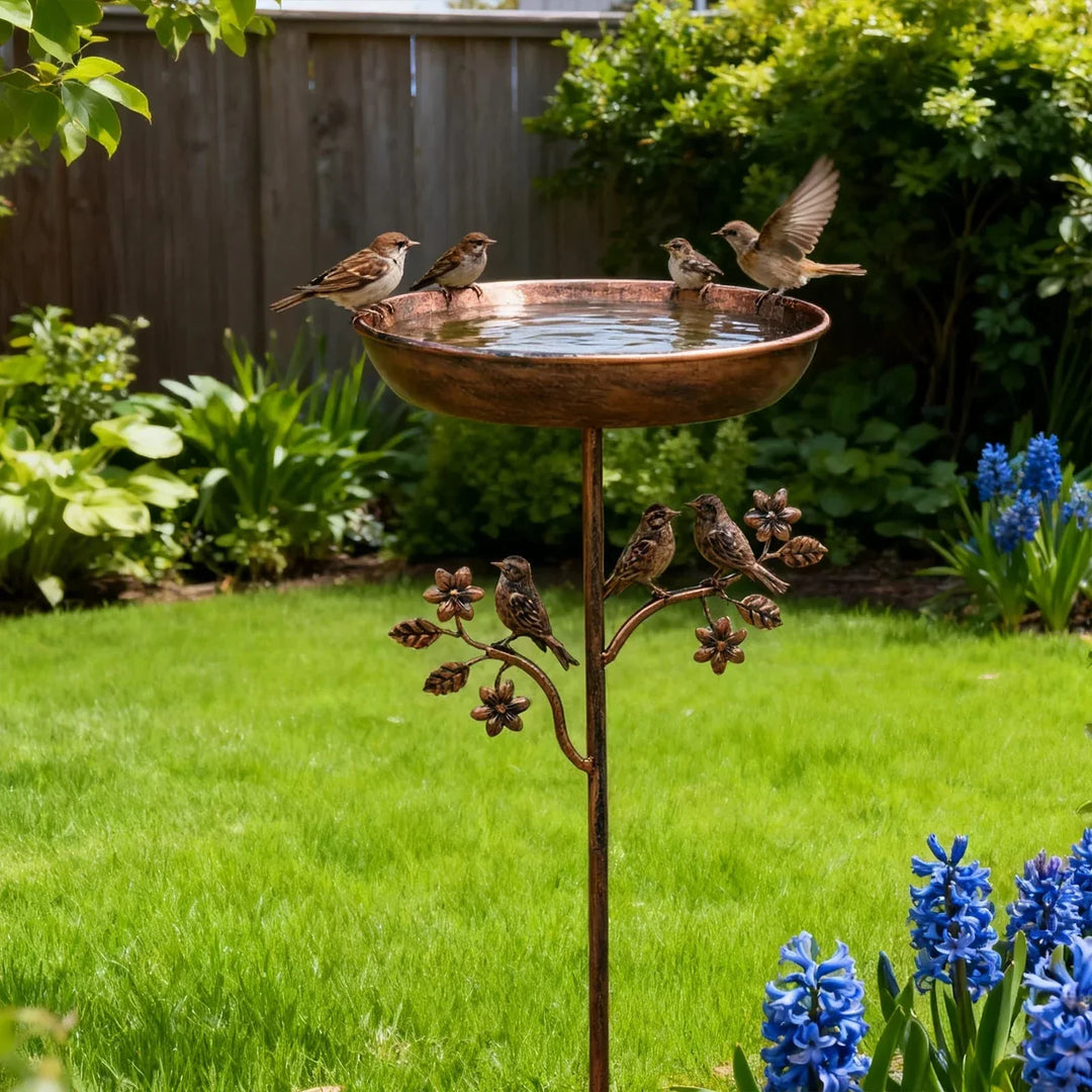 Gartenvogeltränke | Deko Schale | Stabiler Spieß | GardenShine