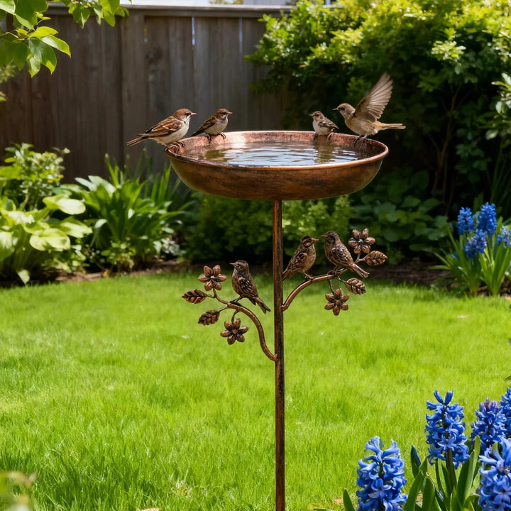 Gartenvogeltränke | Deko Schale | Stabiler Spieß | GardenShine