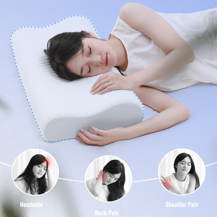 Memory foam neck pillow proper spine alignment