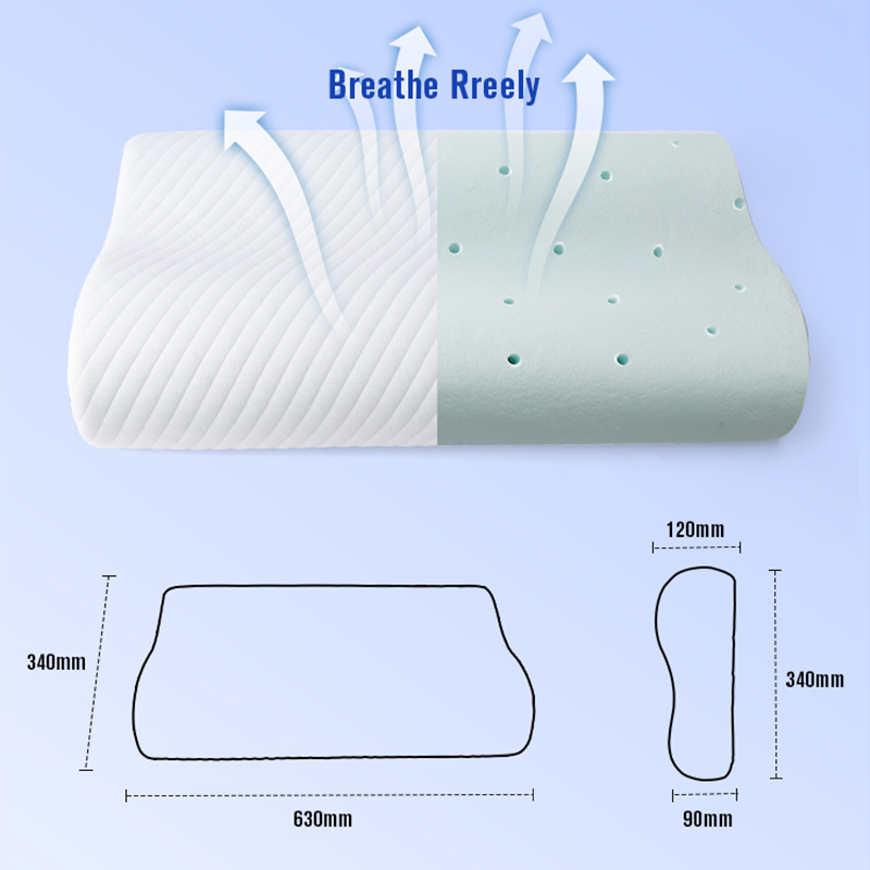 Woman sleeping on contour cervical pillow side sleeper