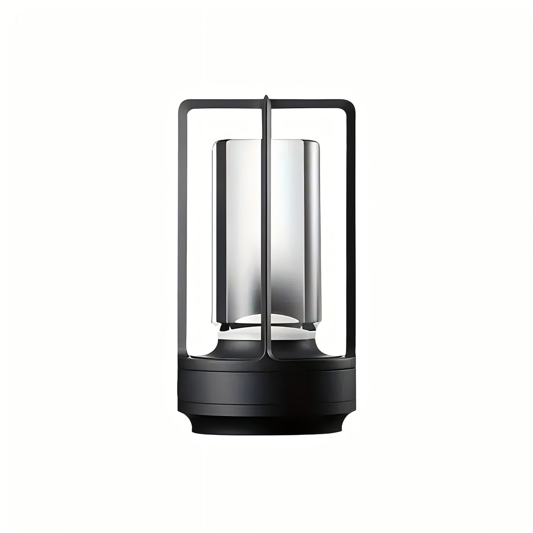 Black cordless LED touch table lamp