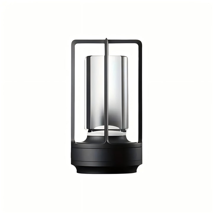 Black cordless LED touch table lamp