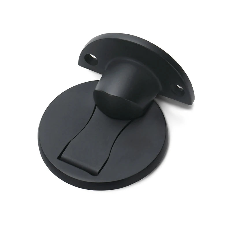 Black magnetic door stopper floor mount door holder