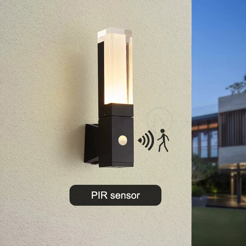 Outdoor Wall Light with Motion Sensor – Waterproof Black LED PIR Security Wall Lamp 7W/14W (Warm, Neutral &amp; Cool White)