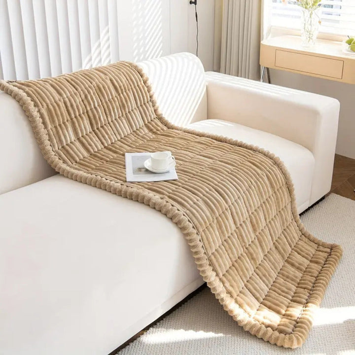 Plush Pleated Couch Cover