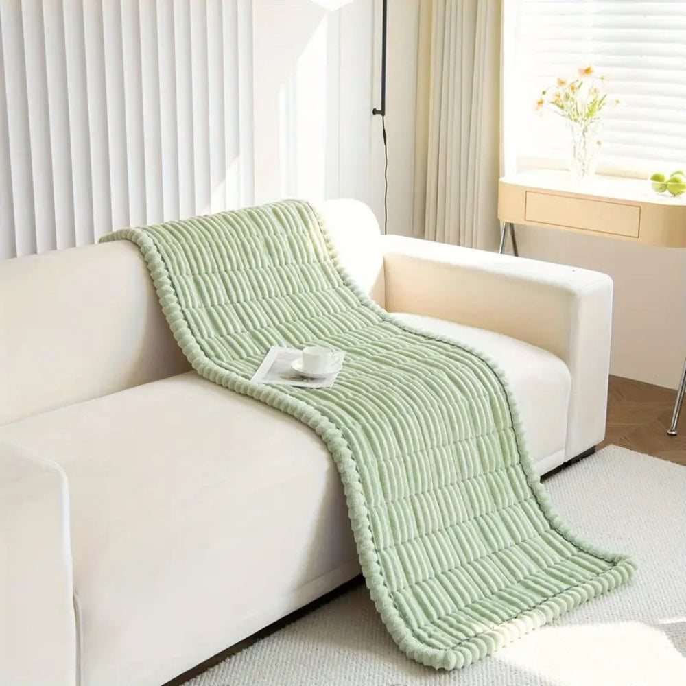 Plush Pleated Couch Cover