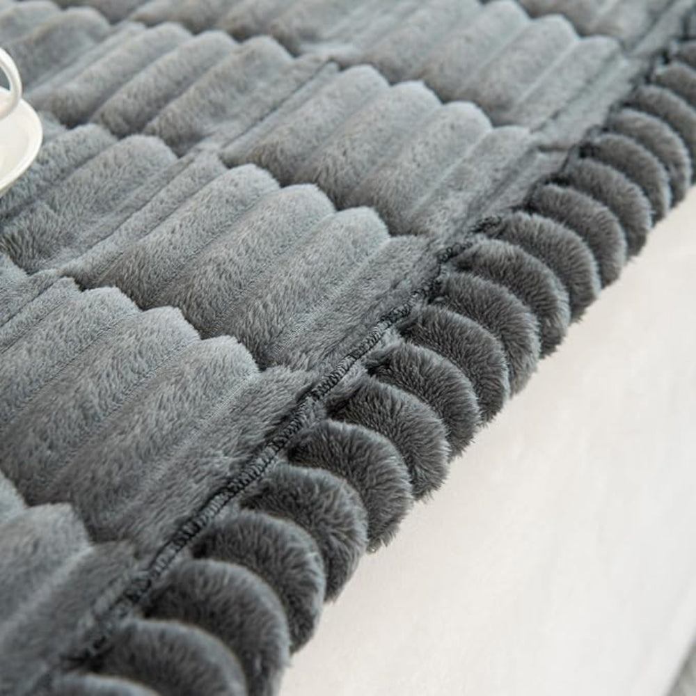 Plush Pleated Couch Cover