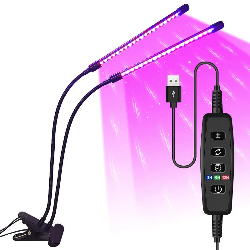 LED Grow Light for Indoor Plants – Full Spectrum Plant Grow Lamp, Dimmable USB Grow Lights with Timer